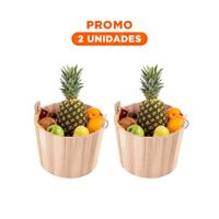 Pack2 Contenedor de Madera con Agarradera de Cuerda 16x16cm de Gran Durabilidad