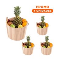 Pack4 Tiesto de Madera con Agarradera de Cuerda 16x16cm para Rincones Jardin Y+Regalo Sticker