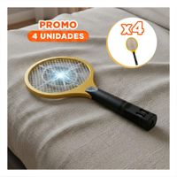 Pack4 Paleta Mosquitera Anaranjado Mango Negro y Eliminacion Mosquitos Y+Papel Regalo
