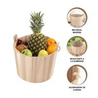 Contenedor de Madera con Agarradera de Cuerda 16x16cm para el Balcon Y+Ligas Regalo