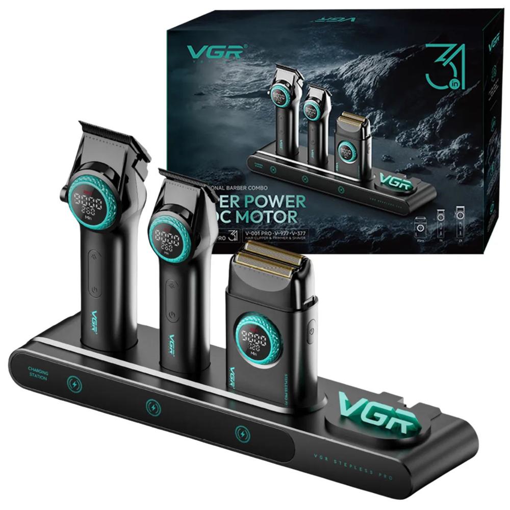 Kit Máquina De Cortar Pelo VGR 3 En 1 Profesional Barbería