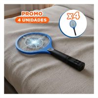 Pack4 Paleta Mosquitera Azul Mango Negro para Casa y Uso Diario en Hogar Y+Papel Regalo