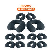 Pack12 Accesorio de Cuello Terciopelo Plomo para Viajar Comodamente Y+Regalo Sticker