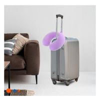 Cojin de Viaje para Cuello en Terciopelo con Tonalidad Lila Y+Regalo Sticker