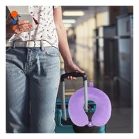 Cojin para Viajar de Cuello en Terciopelo Suave con Color Lila Y+Post It