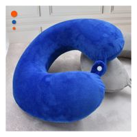 Cojin de Viaje para Cuello en Terciopelo con Tonalidad Azul Y+Regalo Sticker
