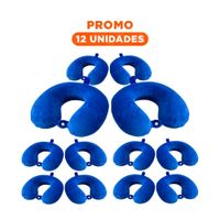 Pack12 Accesorio de Cuello Terciopelo Azul para Viajar Comodamente Y+Regalo Sticker