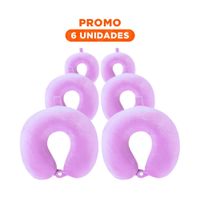 Pack6 Apoyo Lila de Terciopelo para Viajar con Soporte Estable