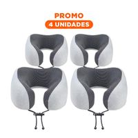 Pack4 Descansador de Cuello con Terciopelo Plomo y Espuma Viscoelastica Y+Regalo Sticker