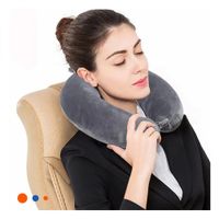 Cojin Color Plomo para Cuello de Viaje con Acabado de Terciopelo Y+Papel Regalo