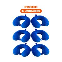 Pack6 Apoyo Azul de Terciopelo para Viajar con Soporte Estable