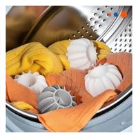 Pelotas Deserredante De Ropa 6 Pzs Blanco Y Plomo Para Ropa Libre De Pelusa Y Suave Y notas
