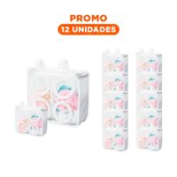Pack12 Saco Malla Protectora Zapatos y Ropa Diseno Rectangular Blanco Y+Regalo Sticker