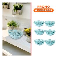 Pack6 Canasta Resistente Verde Claro Diseño de Corazon para Ganchos de Ropa