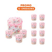 Pack12 Contenedor Malla Lavadora Ropa Diseno Cilindro Blanco con Fresas Firme Y+Regalo Sticker