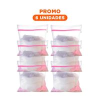Pack6 Contenedor Multiuso Blanca para Ropa Sucia Hogar y Oficina