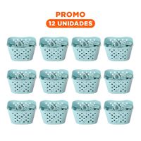 Pack12 Caja Versatil Cuadrada con Ganchos Verde Claro para Prendas Y+Regalo Sticker