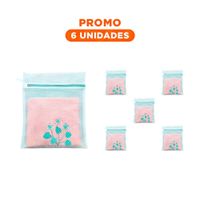 Pack6 Cobertor Malla Lavadora Ropa Diseno Rectangular 40x30cm Celeste Firme