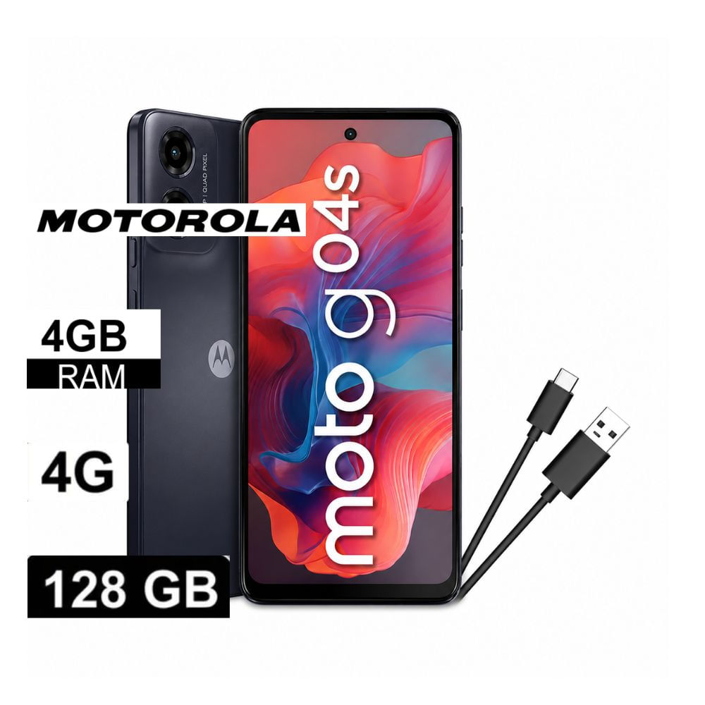 CELULAR MOTOROLA  G04s 4GB 128GB Negro