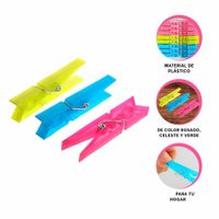Ganchos Plastico Multicolor 24pcs para Ropa Comodo y Duradero Y Ligas Regalo