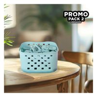 Pack2 Soporte Cuadrado con Ganchos Verde Claro para Secar y Guardar Prendas Y+Papel Regalo