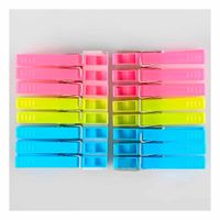 Sujetadores Plastico Coloridos 24 Piezas para Lavanderia Seguro Y Regalo Sticker