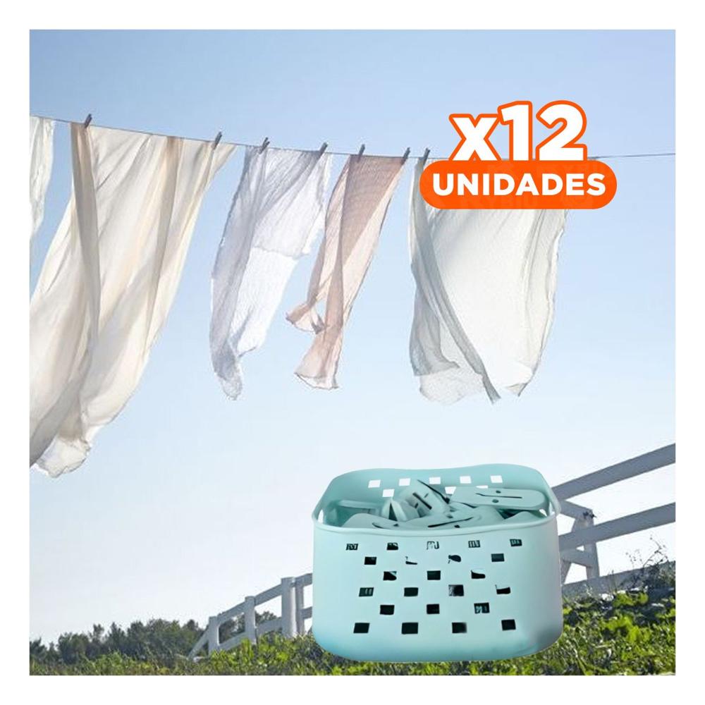 Pack12 Soporte Organizador Cuadrado con Ganchos Verde Claro para Ropa Y+Papel Regalo