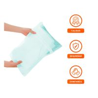 Funda Malla Lavadora Ropa Diseno Rectangular 40x30cm Celeste Resistente Y+Ligas Regalo