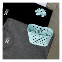 Organizador Cuadrado con Ganchos para Ropa Verde Claro para Secado y Lavado Y+Post It