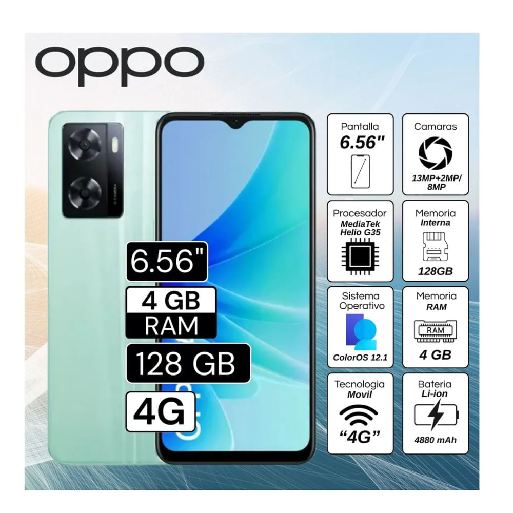 CELULAR Oppo A57 4GB RAM 128GB VERDE