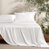 Juego de Sábanas Bambu Color Blanco 1.5 plz