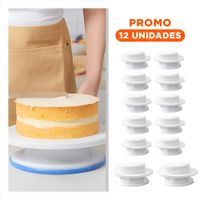 Pack12 Mesa De Pasteleria Blanco Giratoria Practica Para Decorar En Hogar
