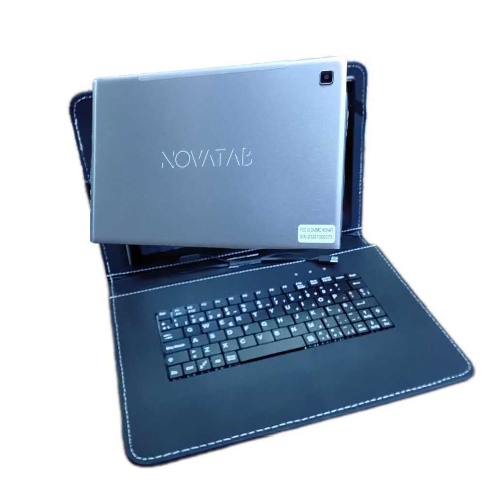 Tablet Novat-15 con pantalla 10.1 4GB 32GB CHIP Memoria expandible con teclado con cable
