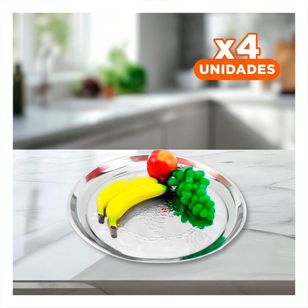 Pack4 Base De Acero 40 Cm X 40 Cm Segura Y Moderna Para Cortes Y Servir Y Papel Regalo