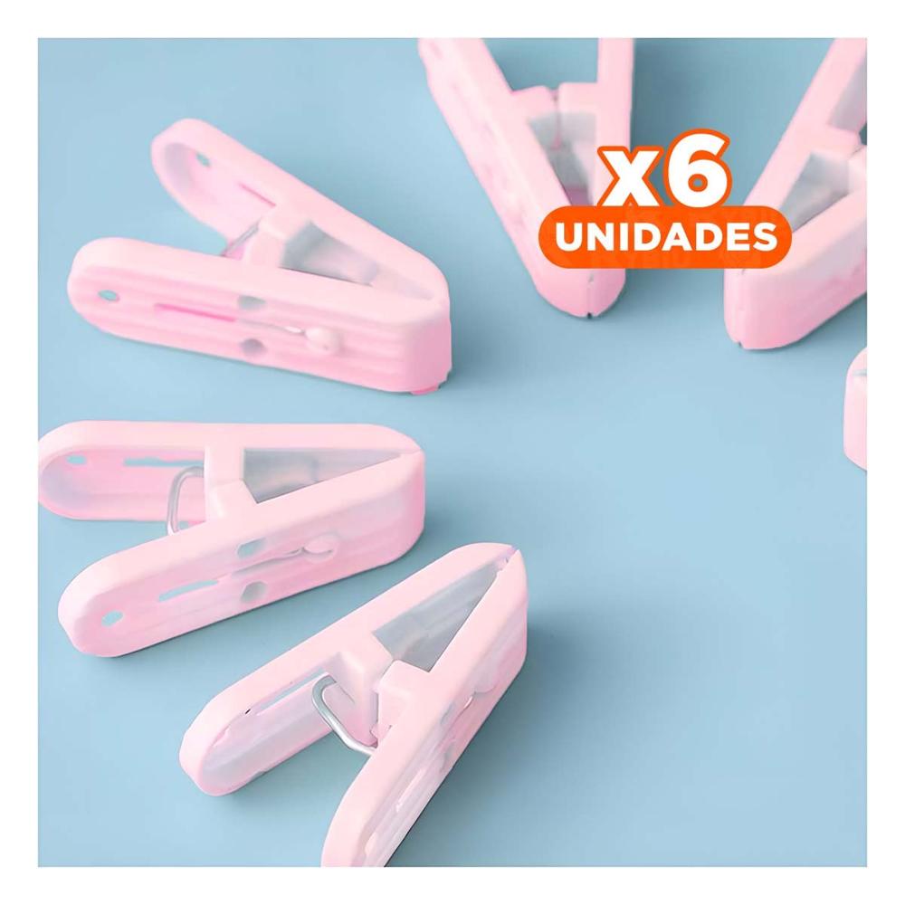Pack6 Accesorio Innovador Rosado Claro Redondo para Ganchos Facil de Usar Y+Papel Regalo