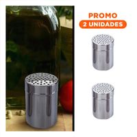 Pack2 Recipiente Compacto para Encimera Fabricado en Metal 6.5cmx6.5cmx9 cm YRegalo Sticker