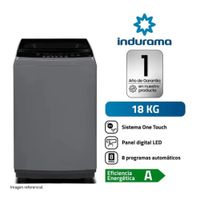 Lavadora INDURAMA 18 Kg Carga Superior LRI-18DGR -Gris Oscuro