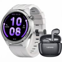 HAYLOU SMARTWATCH  SOLAR NEO LS21- PLATA Y LENOVO AUDIFONO BT TA120 NEGRO