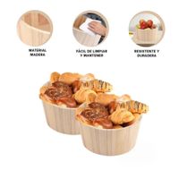 Contenedor de Madera Circular 24x11cm para el Balcon Chic con mucha Clase Y+Ligas Regalo