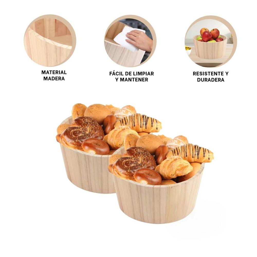 Contenedor de Madera Circular 24x11cm para el Balcon Chic con mucha Clase Y+Ligas Regalo