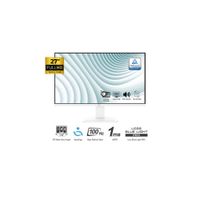 MONITOR MSI PRO MP273AW 27' FHD IPS 1920 x 1080 100HZ 1ms HDMI DP Altavoces Integrados BLANCO