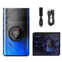Afeitadora Eléctrica Shaver Titanio 9000 RPM Recargable USB Profesional VGR V-377 Azul