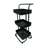 Carrito Organizador Negro de 3 niveles Orange