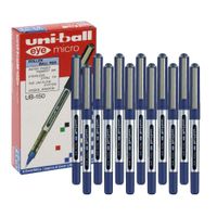 UNI UB-150 Bolígrafo Tinta Líquida Eye Micro Azul - Caja x 12