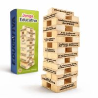 Juego De Bloques  Jenga  Educativo De Madera  para niños creativos 48 Piezas
