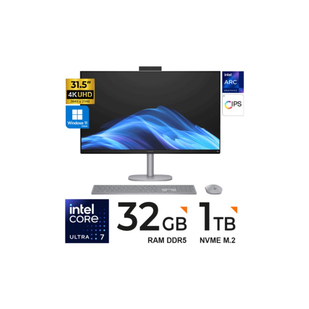 TODO EN UNO HP X C1271LA 31.5' IPS 4K 3840 x 2160 Core Ultra 7 4.8GHz 32GB DDR5 1TB SSD W11 HOME