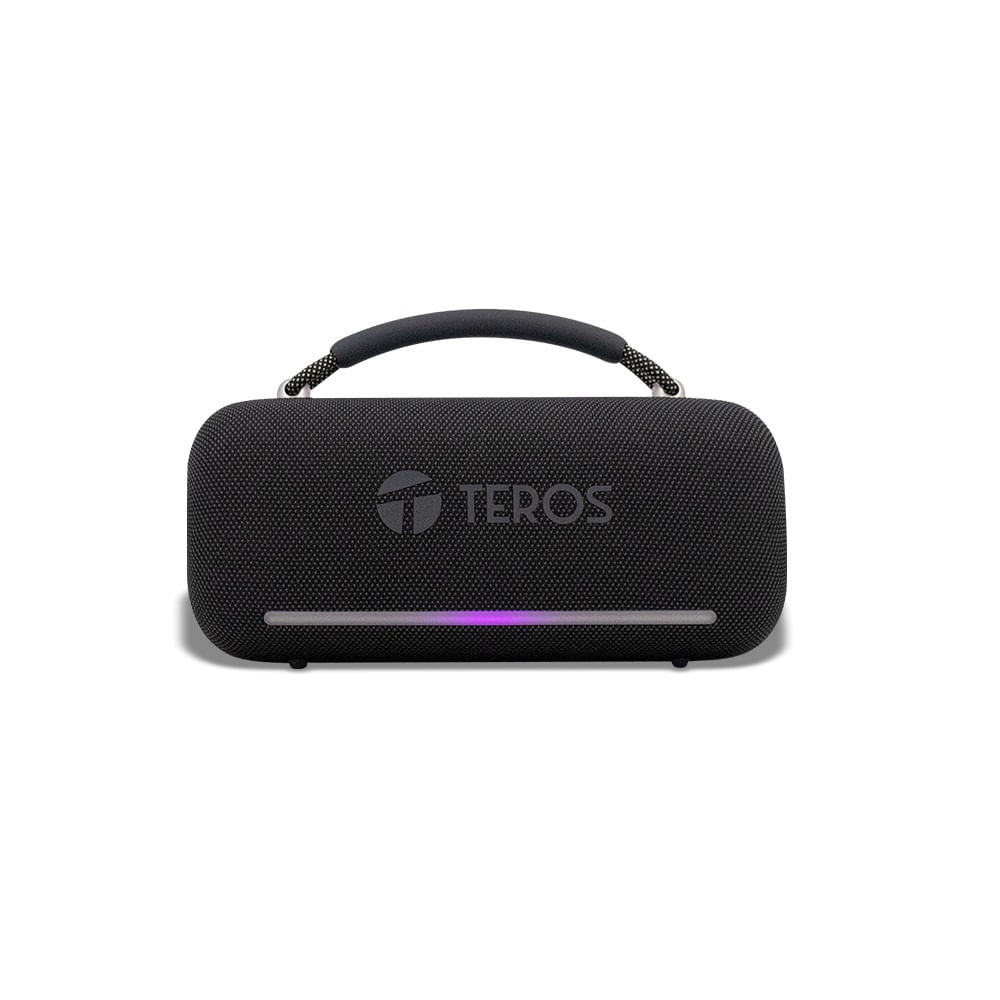 Parlante Teros Vibes VB-6049BLK 60W Inalámbrico BT 5.3 4000 MAH USB Luces LED Negro