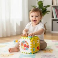 Juego de Encaje de formas de plástico  - Cubo Didáctico