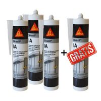 4x3 Silicona Acética para Vidrios Sikasil IA Transparente 280 ml