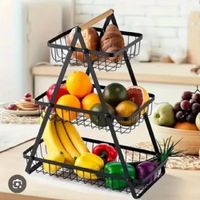 Frutero Metálico de 3 Niveles Multiuso